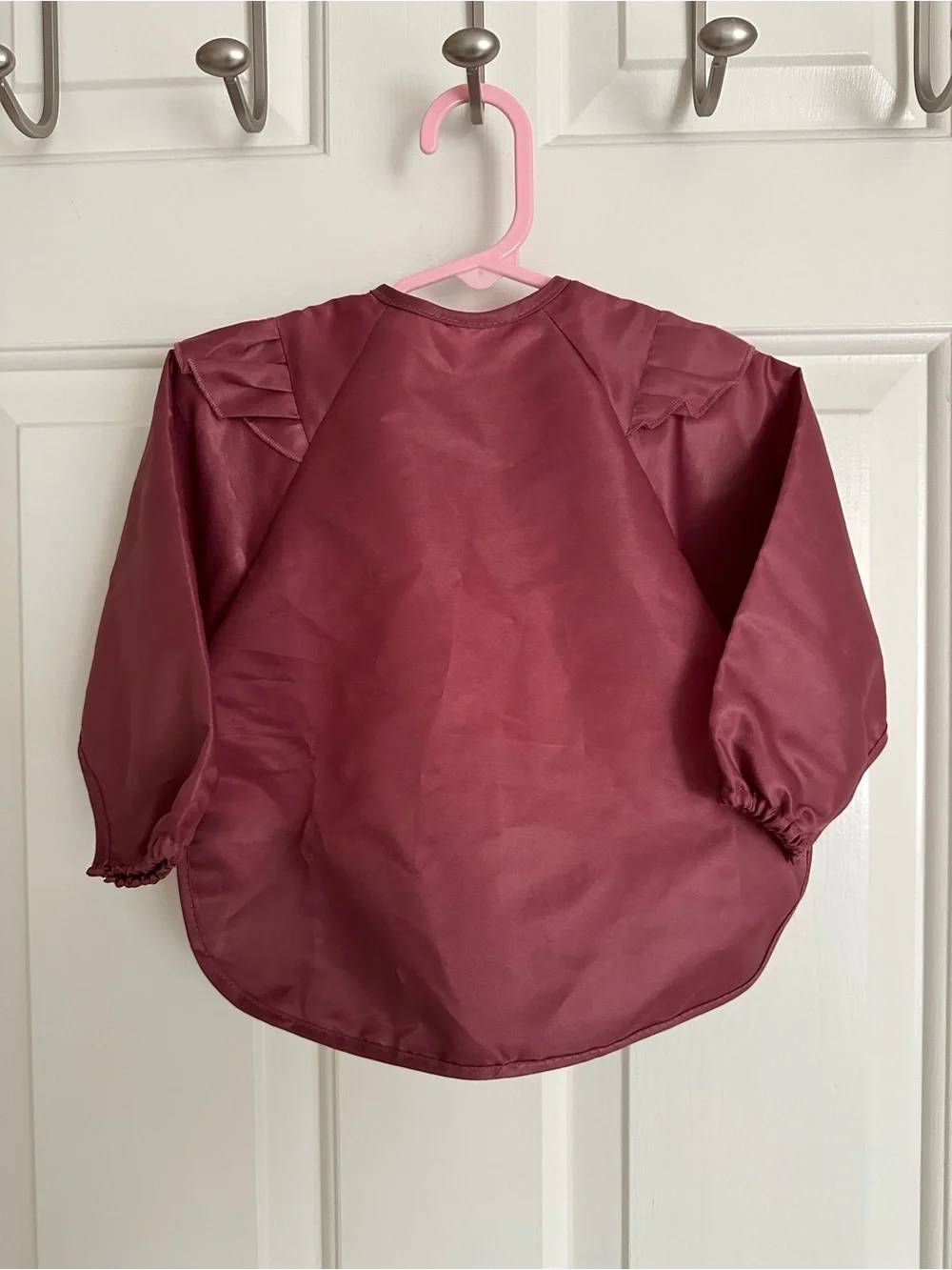 Tiny Twinkle Waterproof Maroon Baby Smock Bib